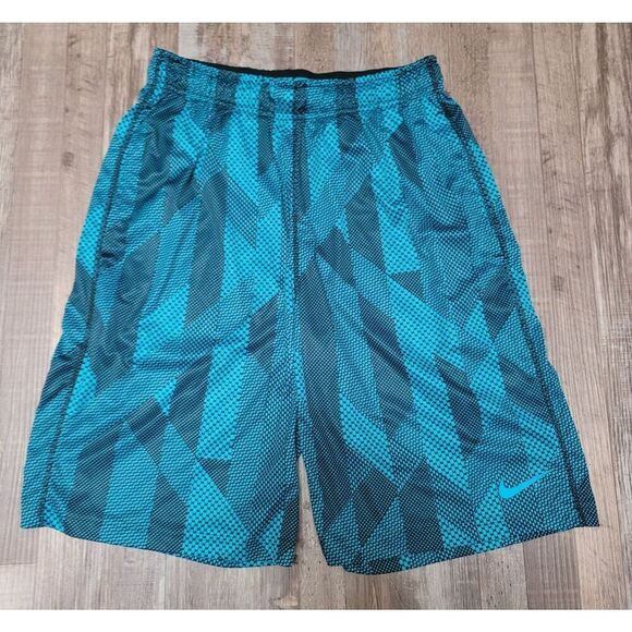 Nike Dri-Fit Basketball Workout Shorts Blue & Black Mens Size S - Picture 1 of 7
